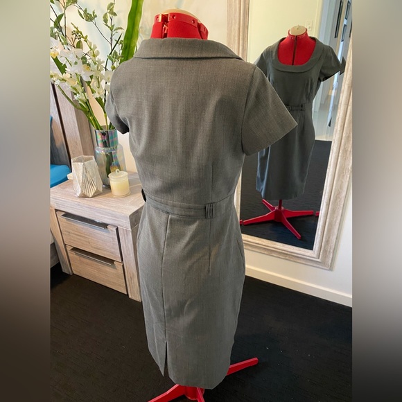 Size 12 VERONIKA MAINE grey DRESS ONLY (matching Jacket also listed) - Picture 5 of 9